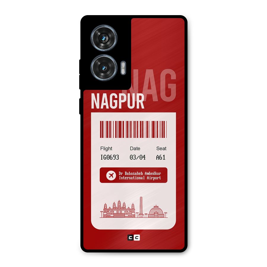 Nagpur Boarding Pass Metal Back Case for Motorola Edge 50 Fusion