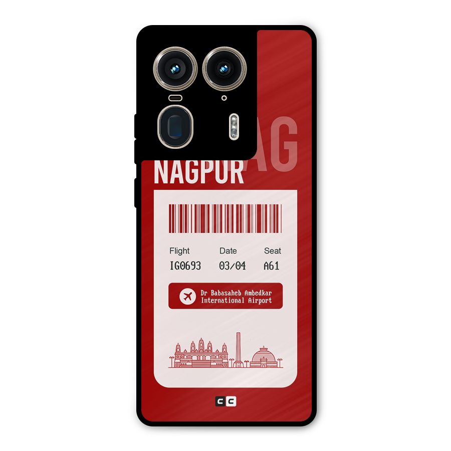 Nagpur Boarding Pass Metal Back Case for Motorola Edge 50 Ultra