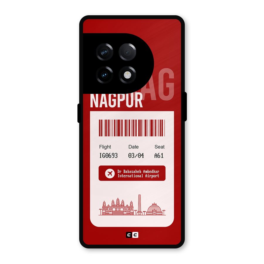 Nagpur Boarding Pass Metal Back Case for OnePlus 11R