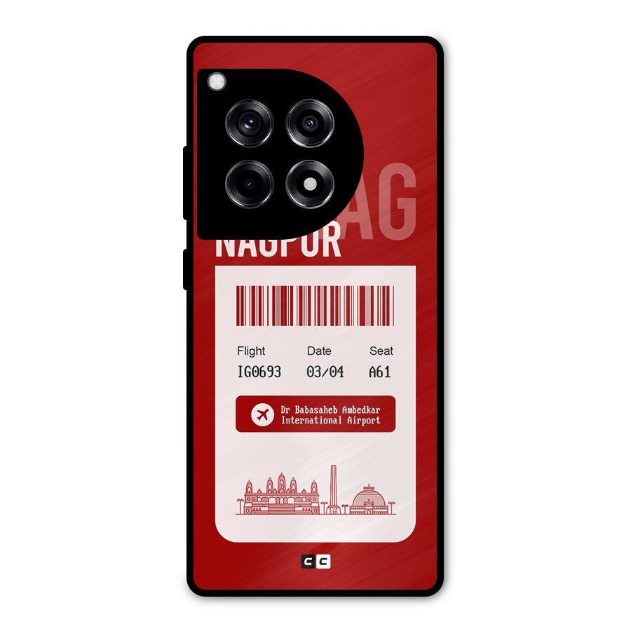 Nagpur Boarding Pass Metal Back Case for OnePlus 12R