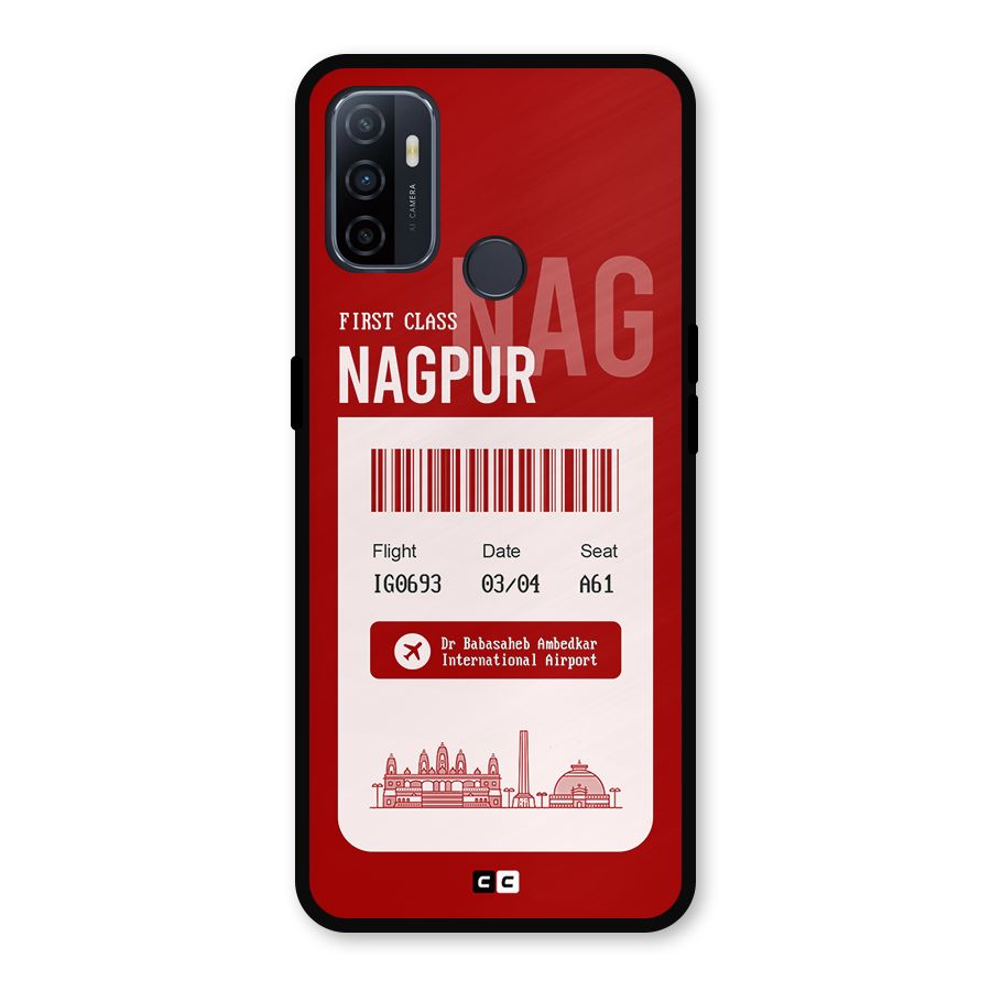 Nagpur Boarding Pass Metal Back Case for Oppo A53