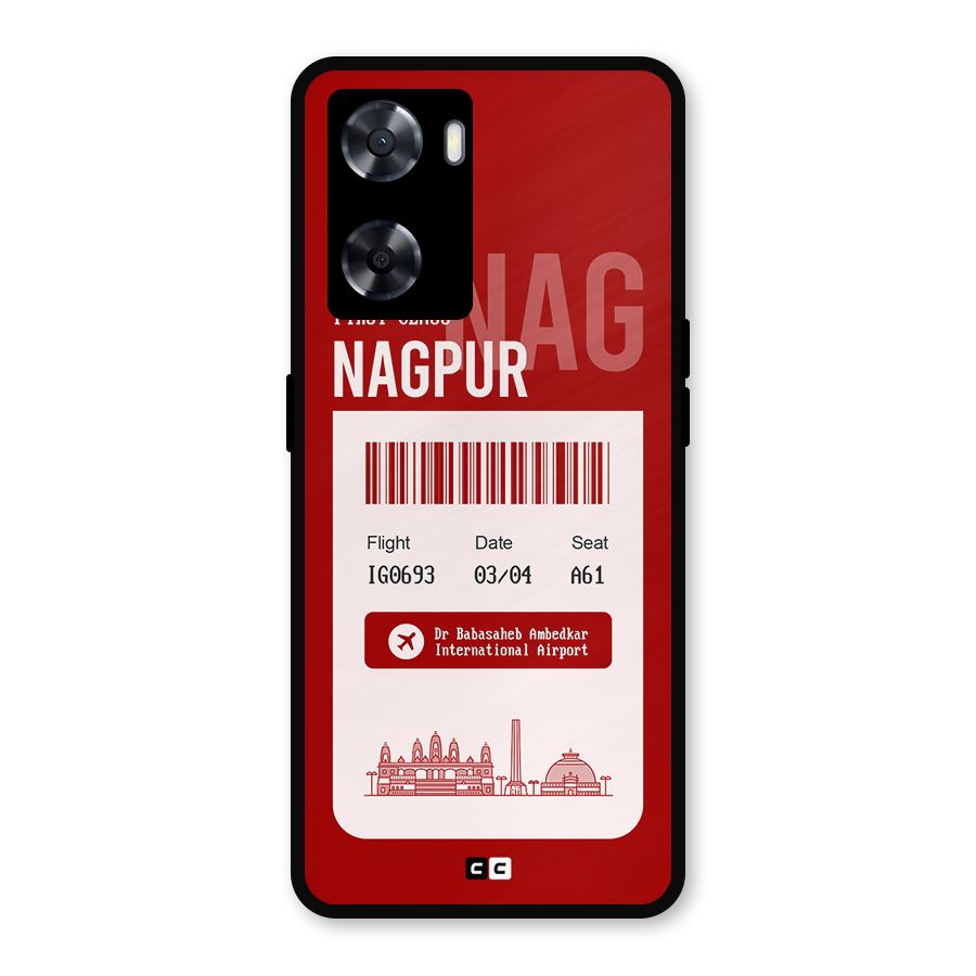 Nagpur Boarding Pass Metal Back Case for Oppo A77s
