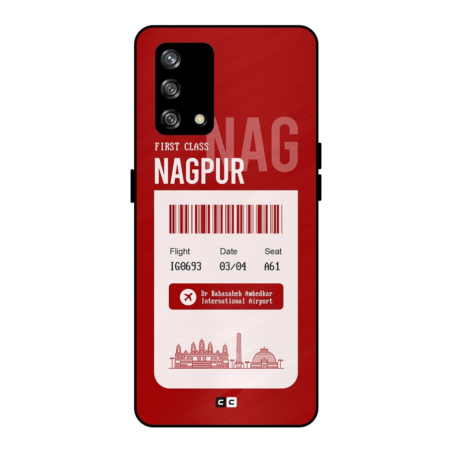 Nagpur Boarding Pass Metal Back Case for Oppo F19