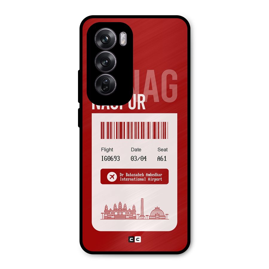Nagpur Boarding Pass Metal Back Case for Oppo Reno12 Pro
