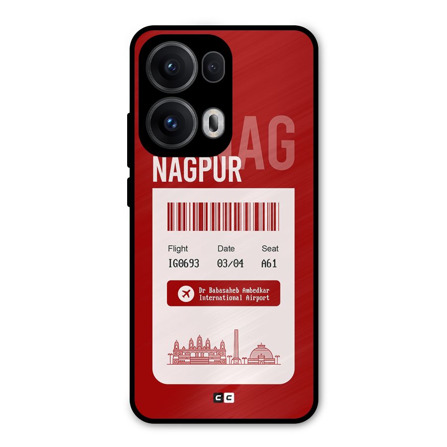 Nagpur Boarding Pass Metal Back Case for Oppo Reno13 Pro