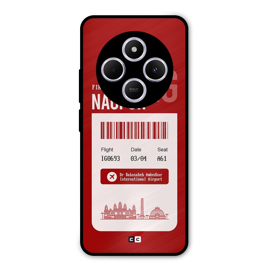 Nagpur Boarding Pass Metal Back Case for Poco C75 5G