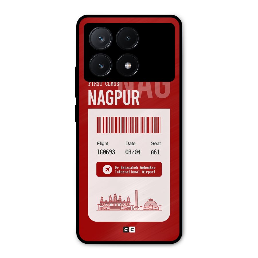 Nagpur Boarding Pass Metal Back Case for Poco X6 Pro