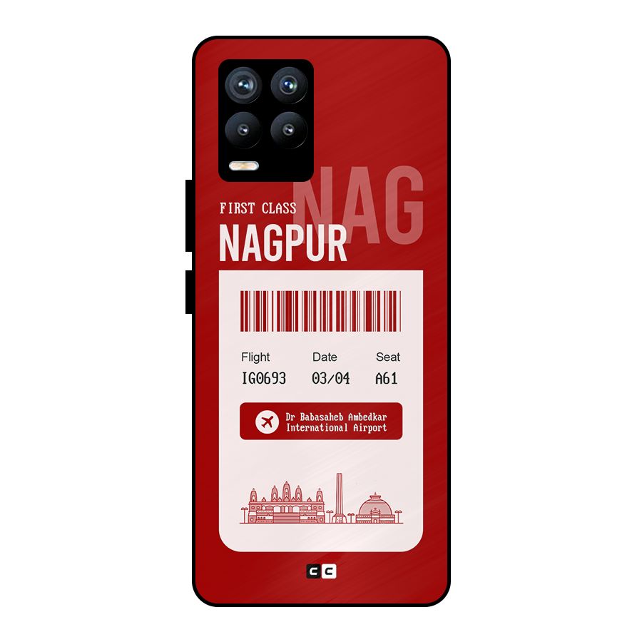 Nagpur Boarding Pass Metal Back Case for Realme 8 Pro