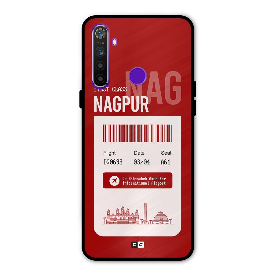 Nagpur Boarding Pass Metal Back Case for Realme Narzo 10