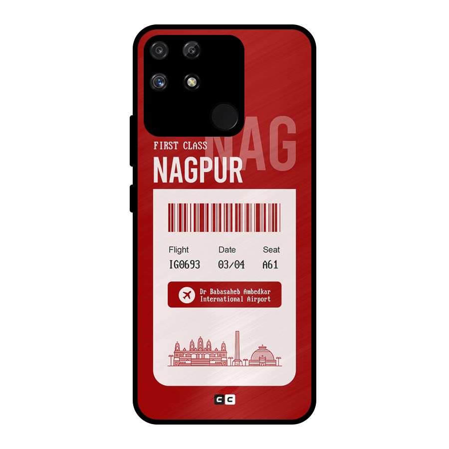 Nagpur Boarding Pass Metal Back Case for Realme Narzo 50A