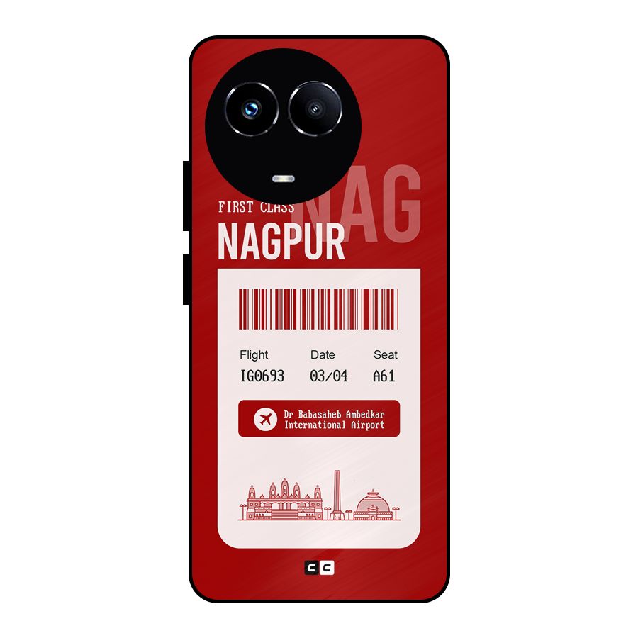 Nagpur Boarding Pass Metal Back Case for Realme Narzo 60X