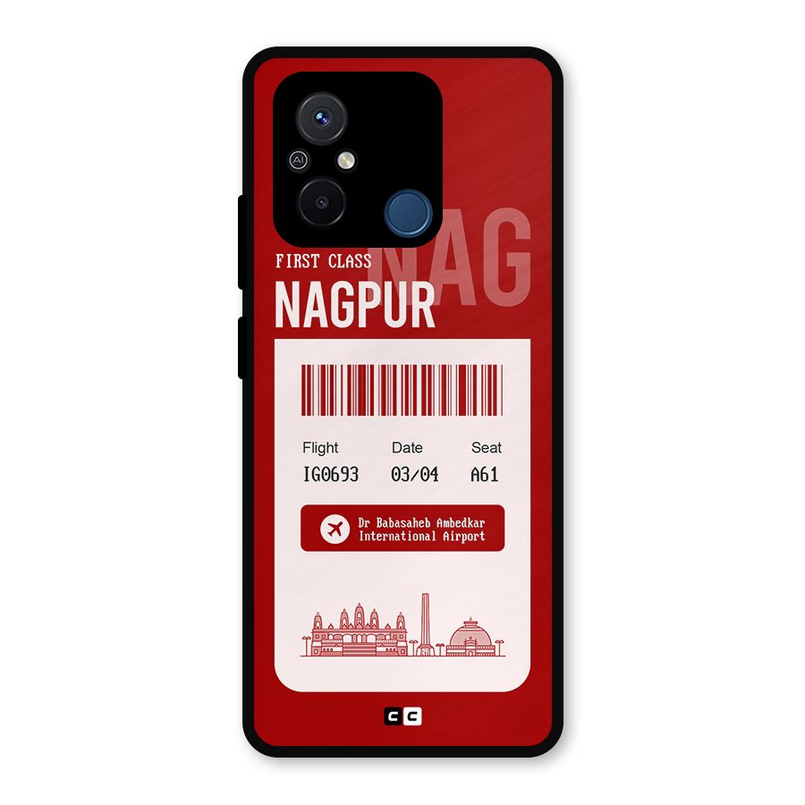 Nagpur Boarding Pass Metal Back Case for Redmi 12C