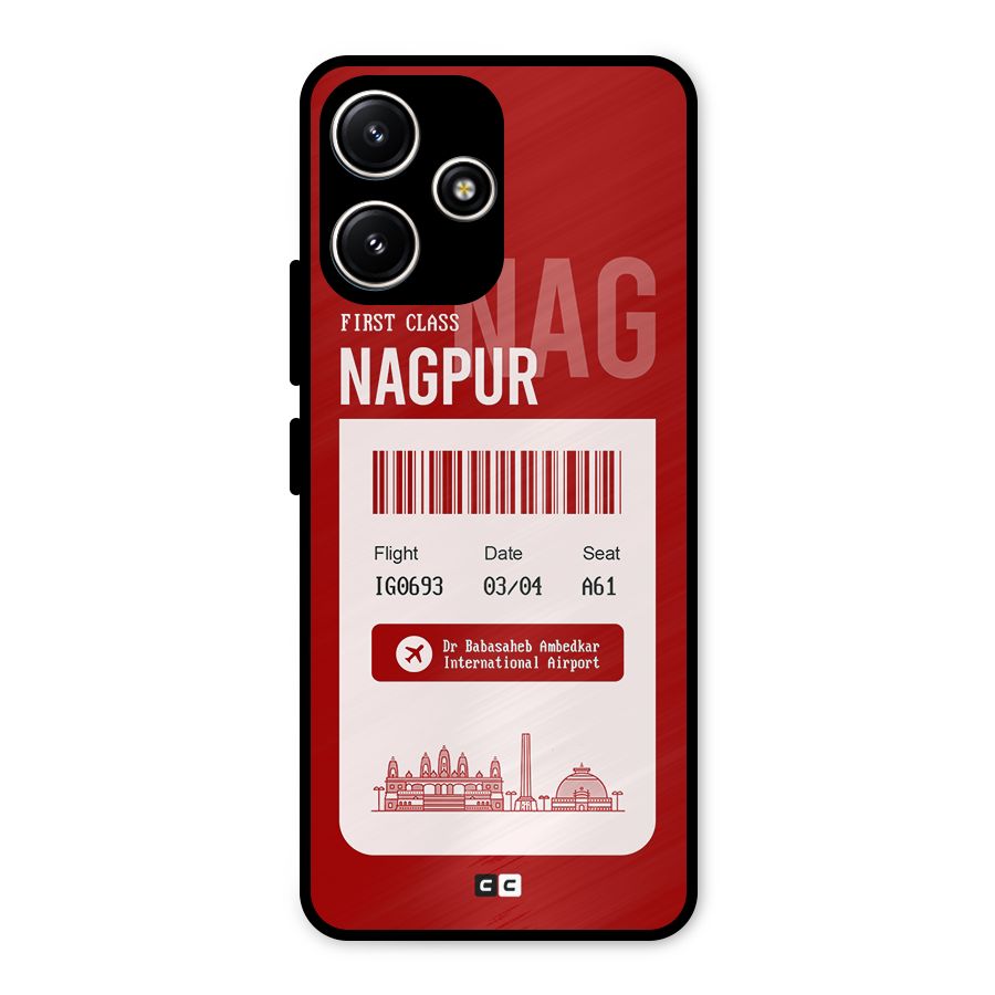 Nagpur Boarding Pass Metal Back Case for Redmi 12 5G
