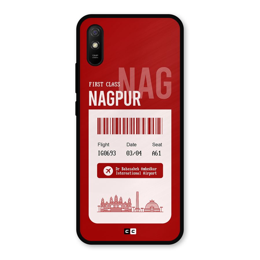 Nagpur Boarding Pass Metal Back Case for Redmi 9i