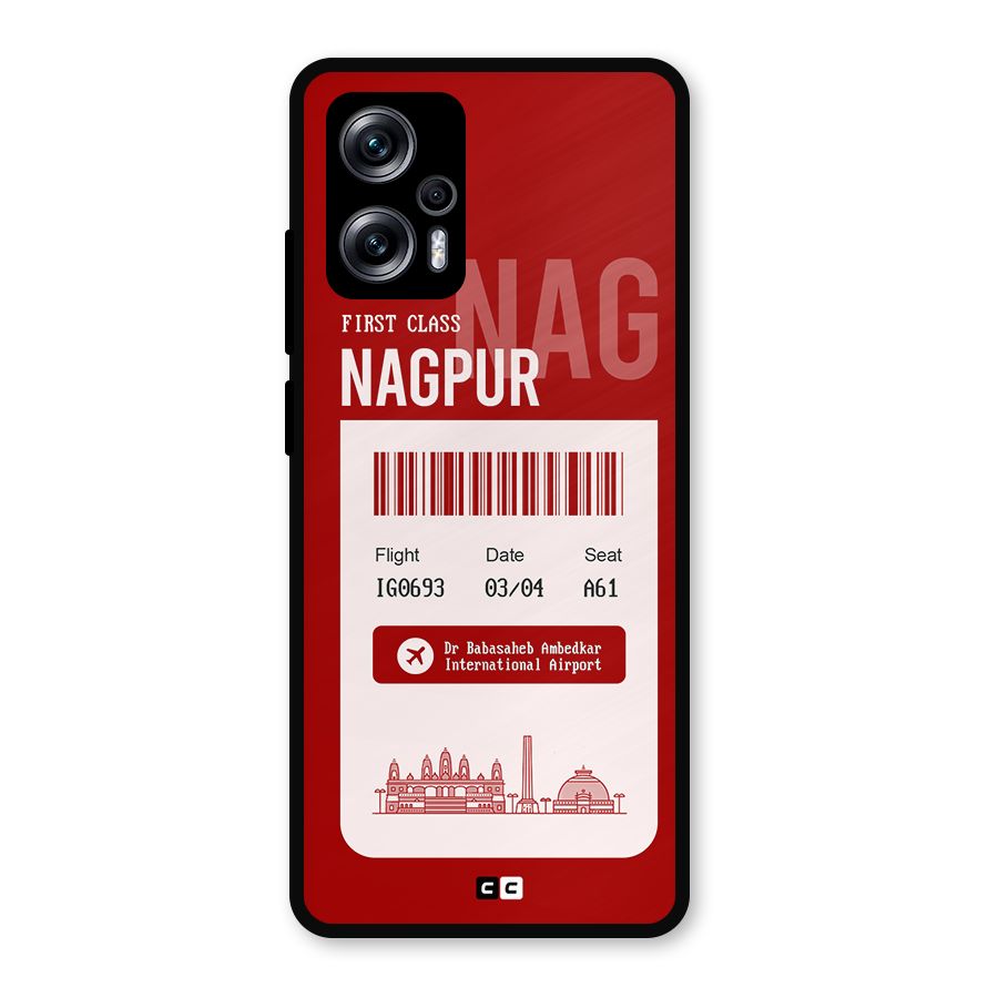 Nagpur Boarding Pass Metal Back Case for Redmi K50i