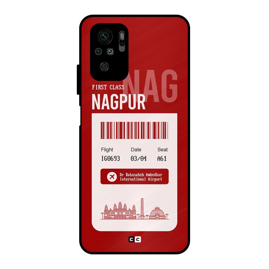 Nagpur Boarding Pass Metal Back Case for Redmi Note 10S
