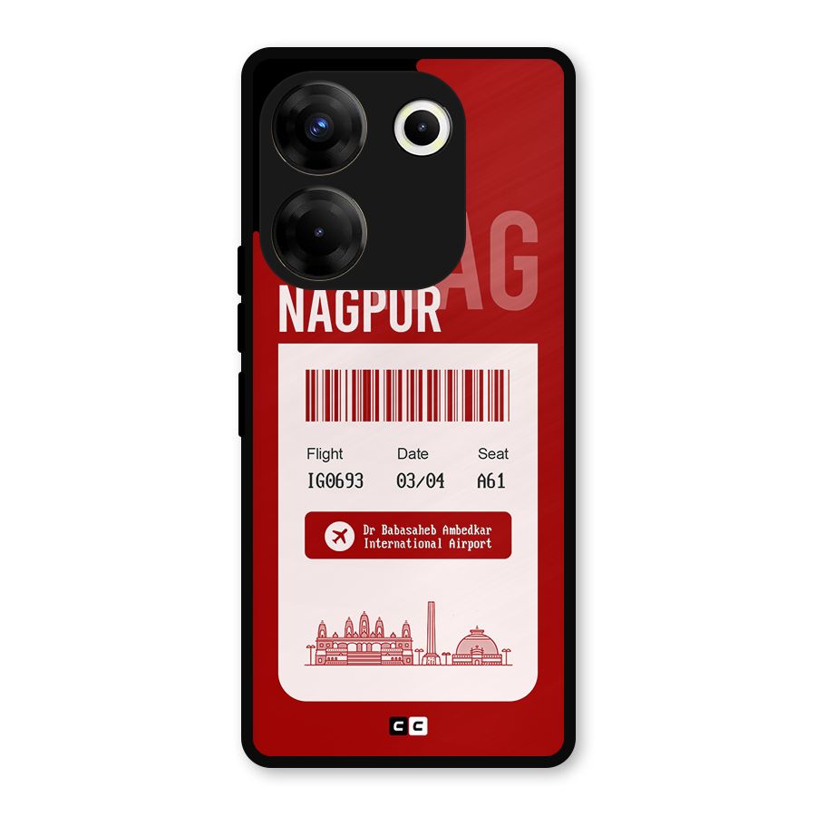 Nagpur Boarding Pass Metal Back Case for Tecno Camon 20