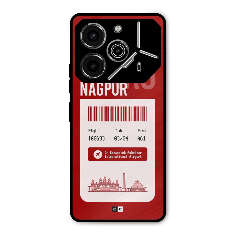 Nagpur Boarding Pass Metal Back Case for Tecno Pova 6 Pro
