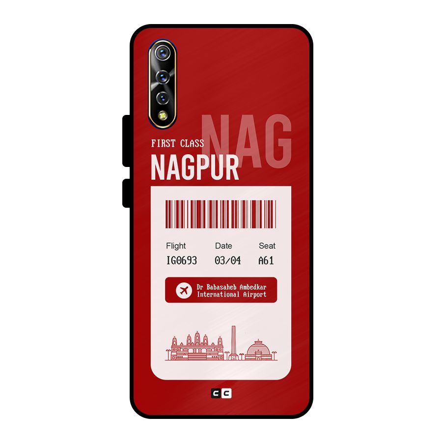 Nagpur Boarding Pass Metal Back Case for Vivo S1