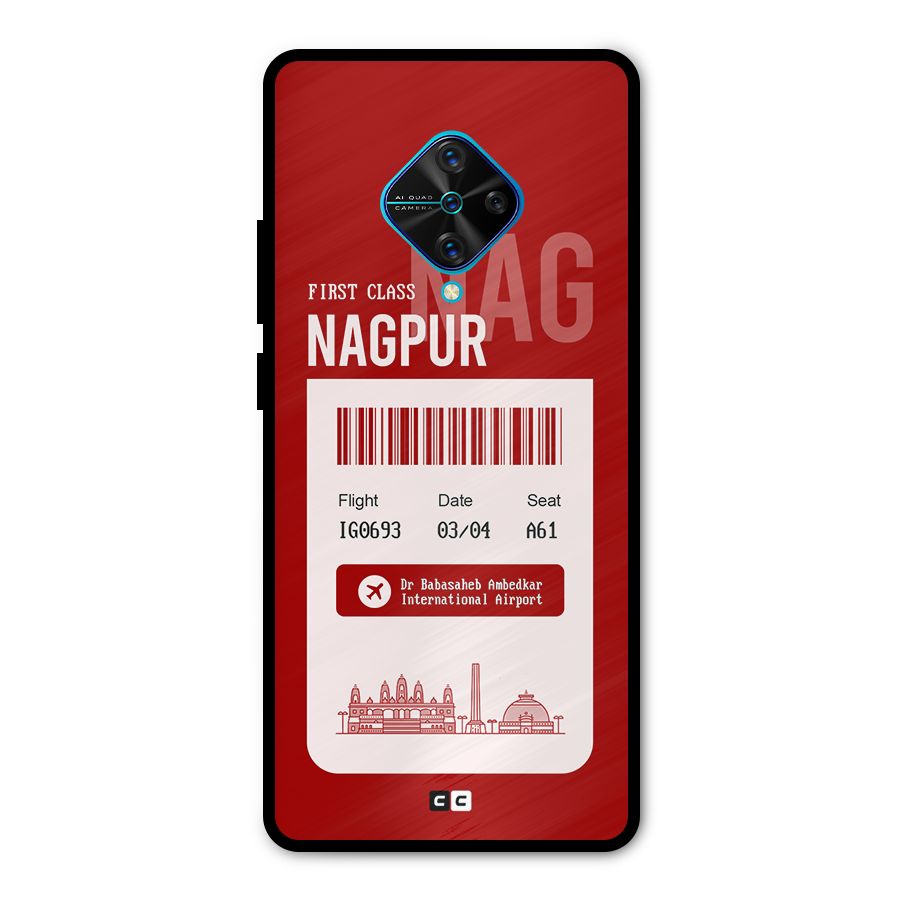 Nagpur Boarding Pass Metal Back Case for Vivo S1 Pro
