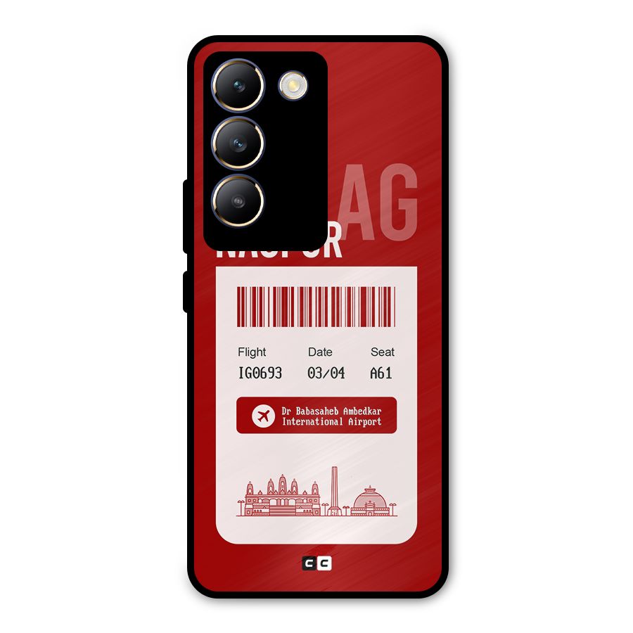 Nagpur Boarding Pass Metal Back Case for Vivo T3 5G