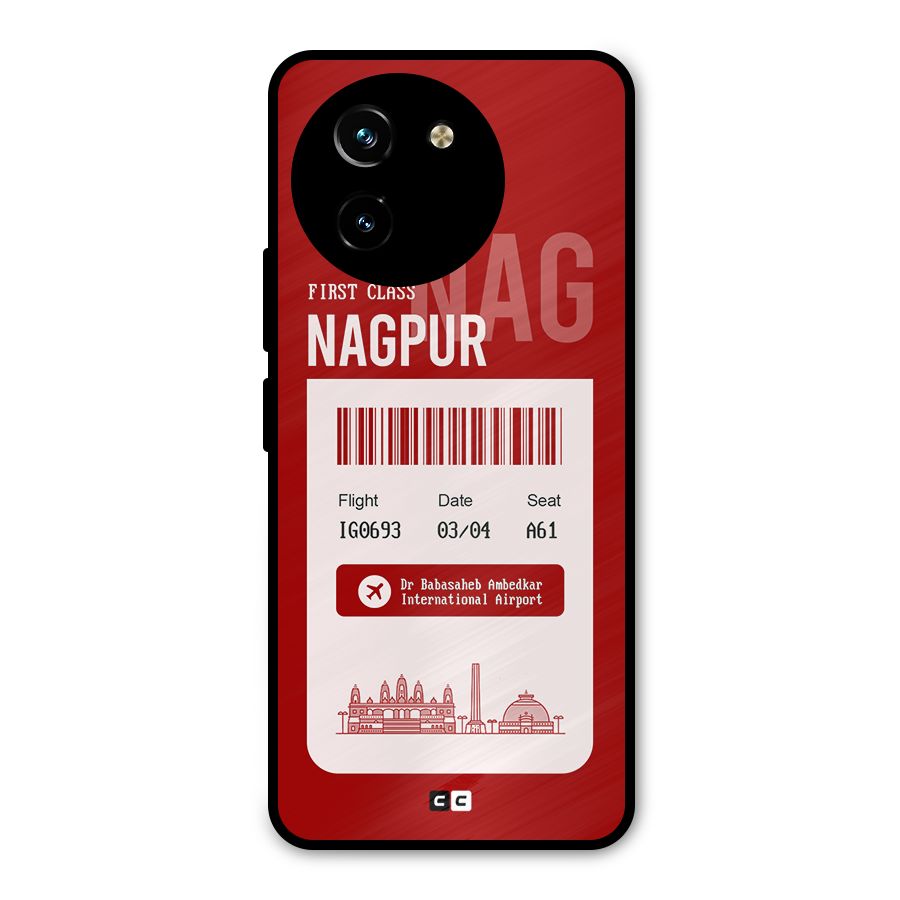 Nagpur Boarding Pass Metal Back Case for Vivo T3x