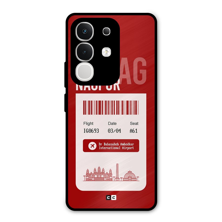 Nagpur Boarding Pass Metal Back Case for Vivo T4x