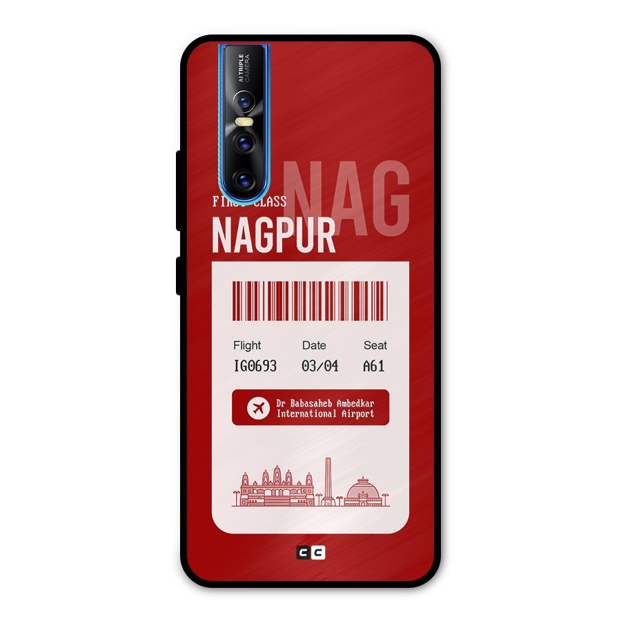 Nagpur Boarding Pass Metal Back Case for Vivo V15 Pro