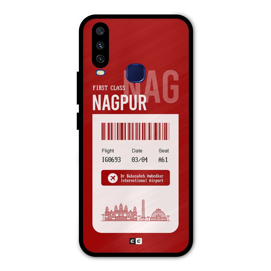 Nagpur Boarding Pass Metal Back Case for Vivo V17