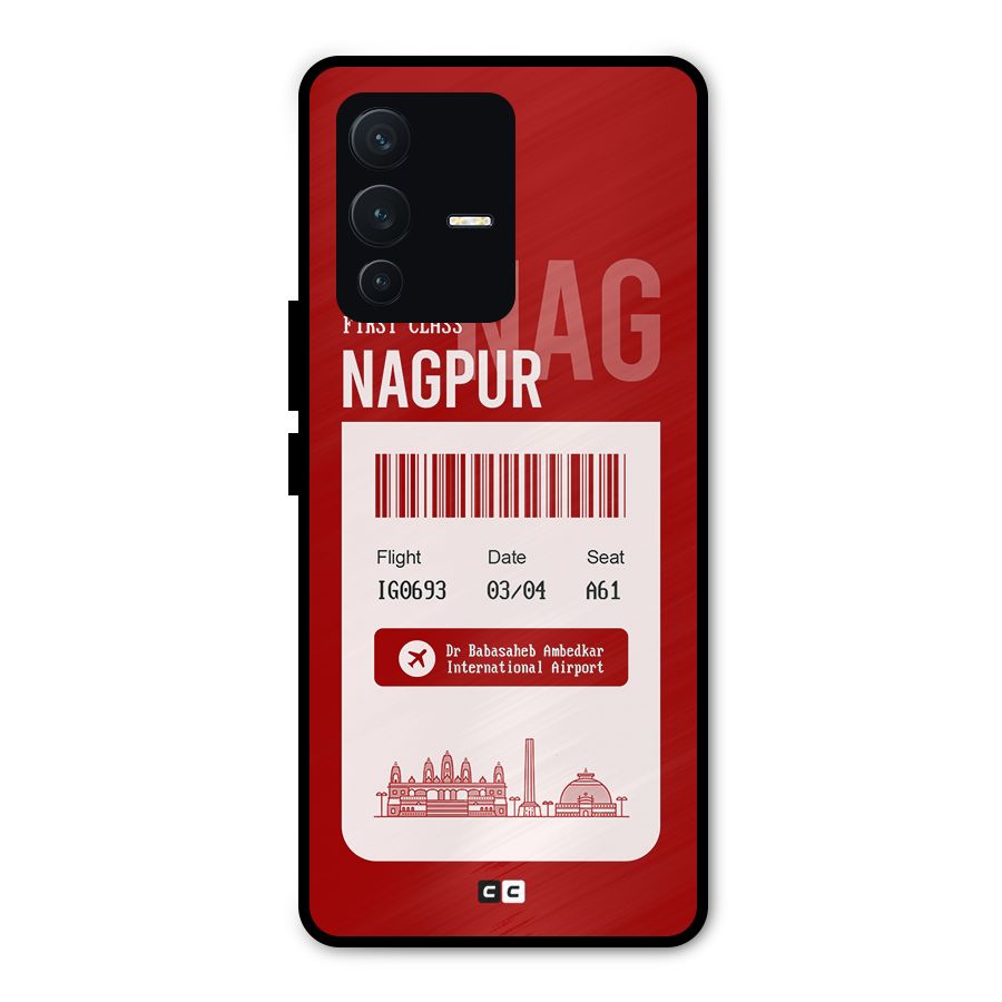 Nagpur Boarding Pass Metal Back Case for Vivo V23 Pro