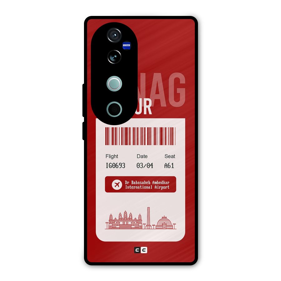 Nagpur Boarding Pass Metal Back Case for Vivo V40