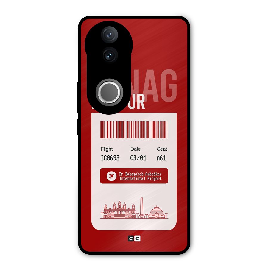 Nagpur Boarding Pass Metal Back Case for Vivo V50
