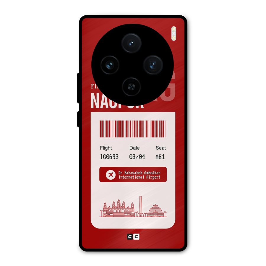 Nagpur Boarding Pass Metal Back Case for Vivo X100