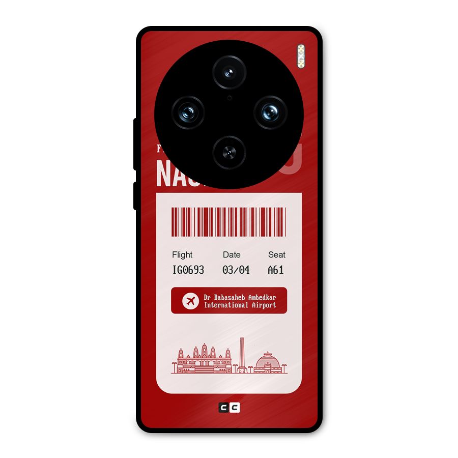 Nagpur Boarding Pass Metal Back Case for Vivo X100 Pro