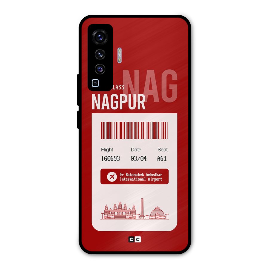 Nagpur Boarding Pass Metal Back Case for Vivo X50