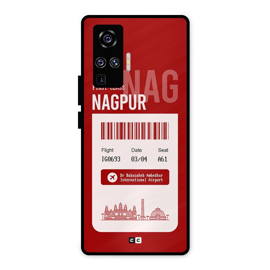 Nagpur Boarding Pass Metal Back Case for Vivo X50 Pro