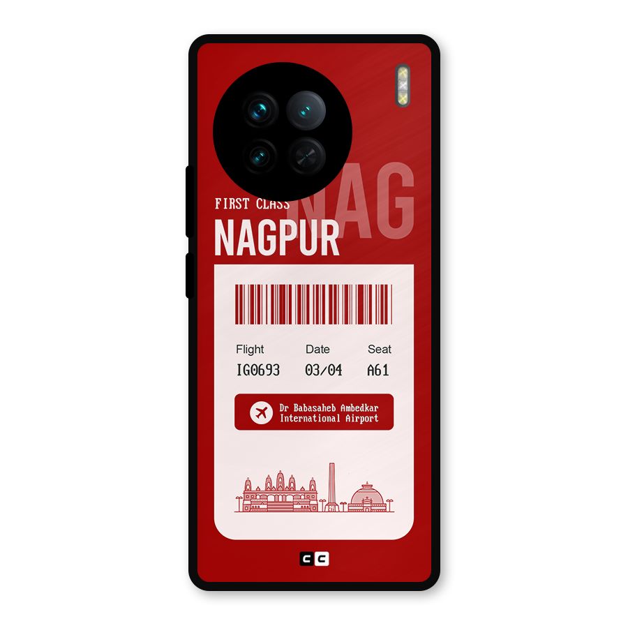 Nagpur Boarding Pass Metal Back Case for Vivo X90