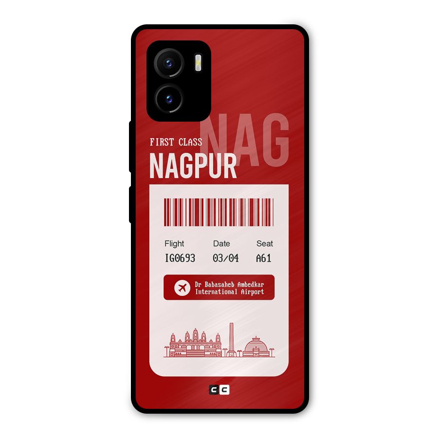 Nagpur Boarding Pass Metal Back Case for Vivo Y15s