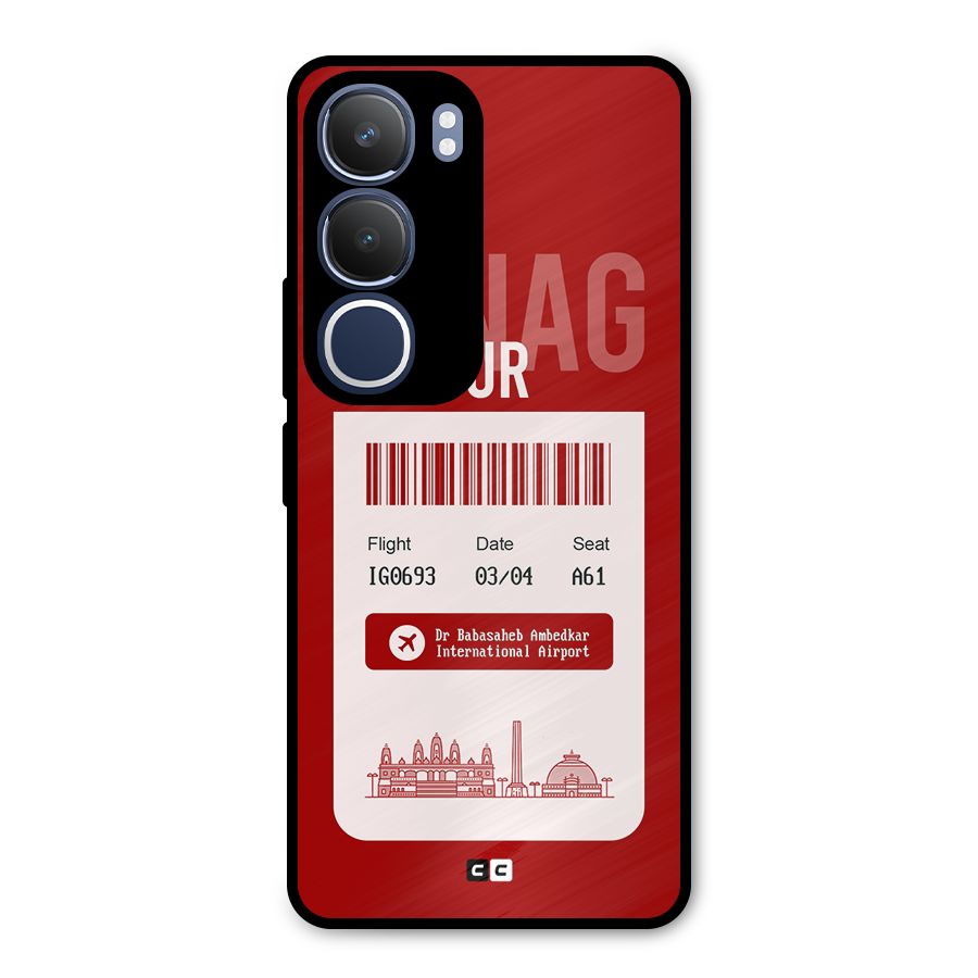 Nagpur Boarding Pass Metal Back Case for Vivo Y29
