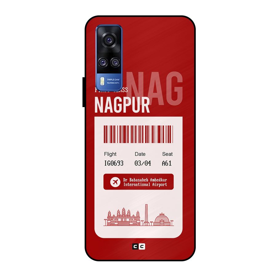Nagpur Boarding Pass Metal Back Case for Vivo Y51