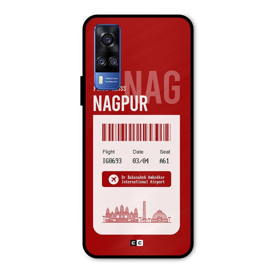 Nagpur Boarding Pass Metal Back Case for Vivo Y51A