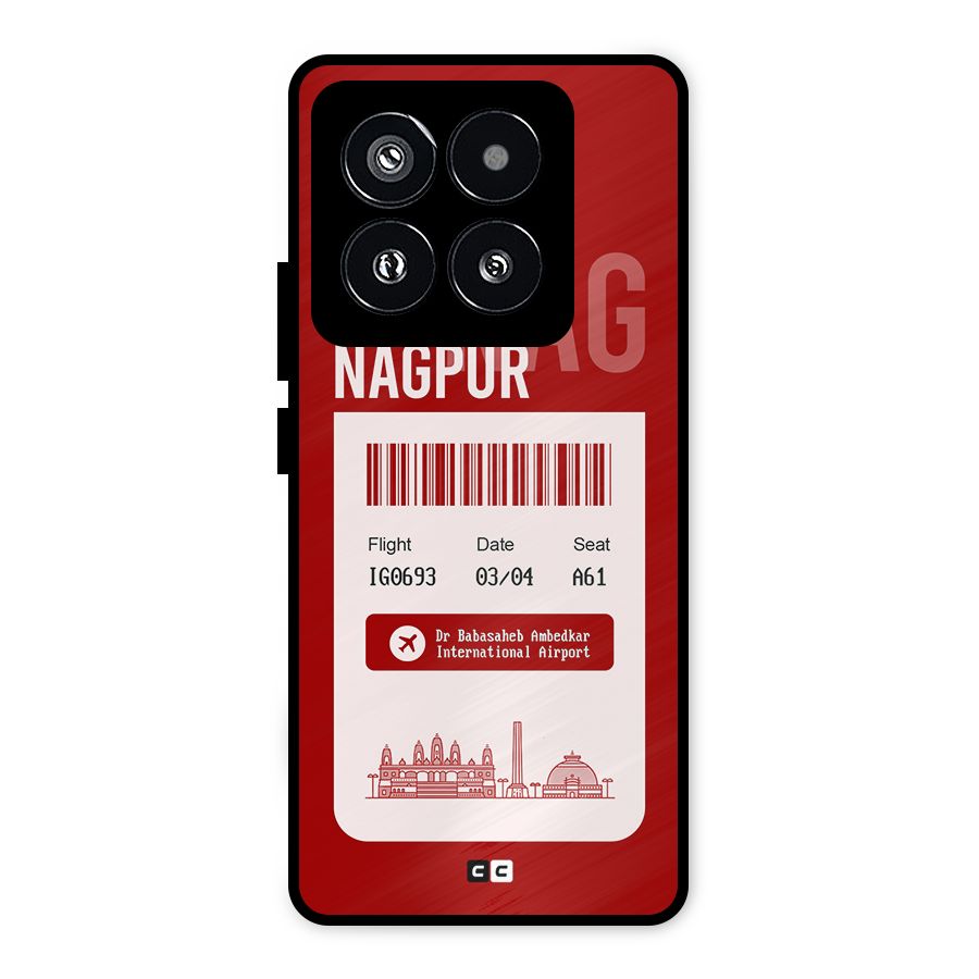 Nagpur Boarding Pass Metal Back Case for Xiaomi 14 Pro