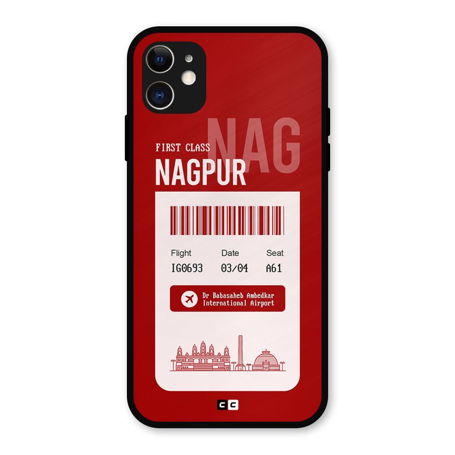 Nagpur Boarding Pass Metal Back Case for iPhone 11