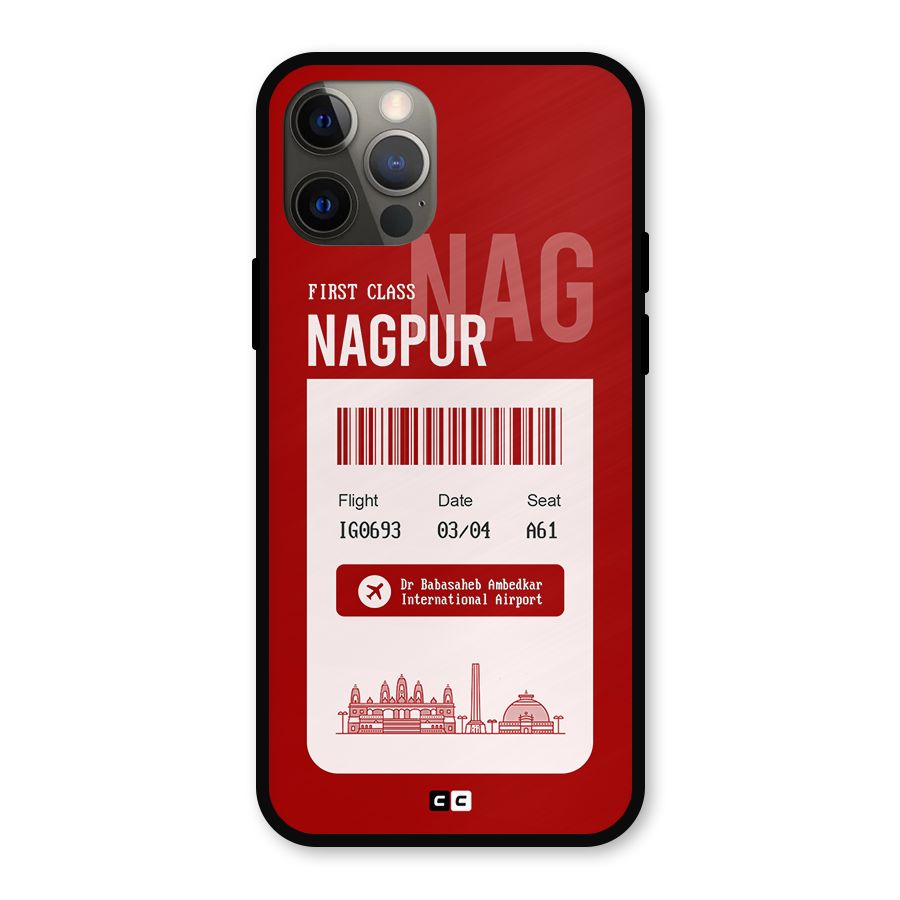 Nagpur Boarding Pass Metal Back Case for iPhone 12 Pro