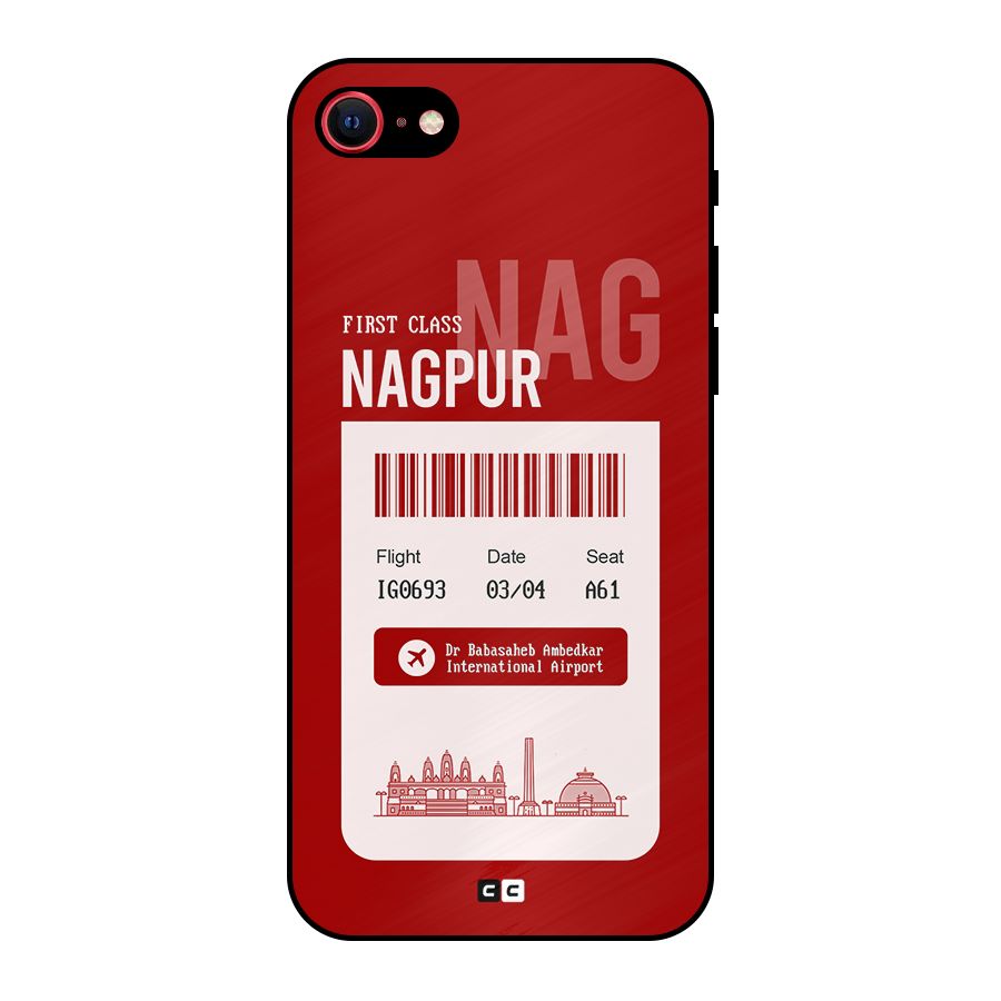 Nagpur Boarding Pass Metal Back Case for iPhone SE 2022