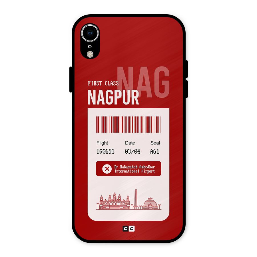 Nagpur Boarding Pass Metal Back Case for iPhone XR