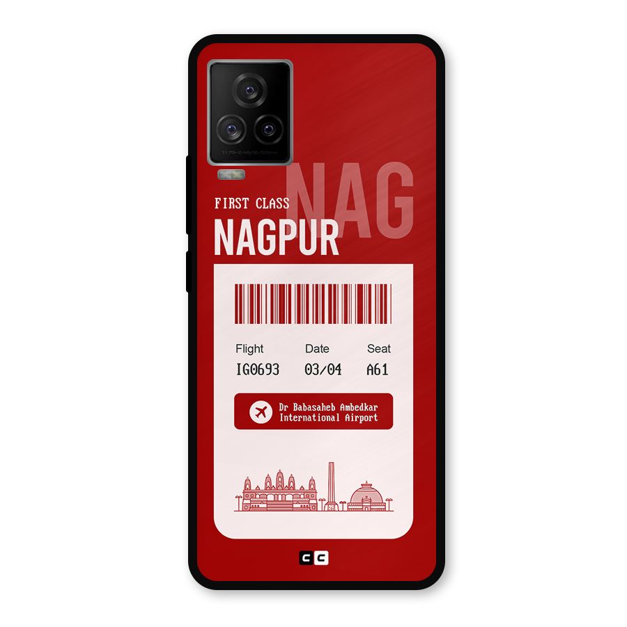 Nagpur Boarding Pass Metal Back Case for iQOO 7 Legend 5G