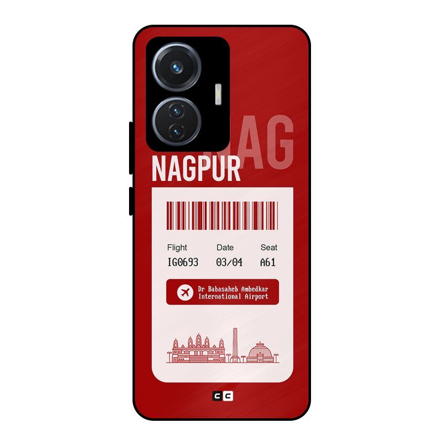 Nagpur Boarding Pass Metal Back Case for iQOO Z6 44W