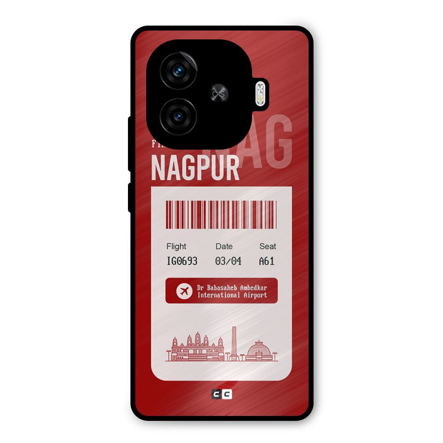 Nagpur Boarding Pass Metal Back Case for iQOO Z9 Turbo