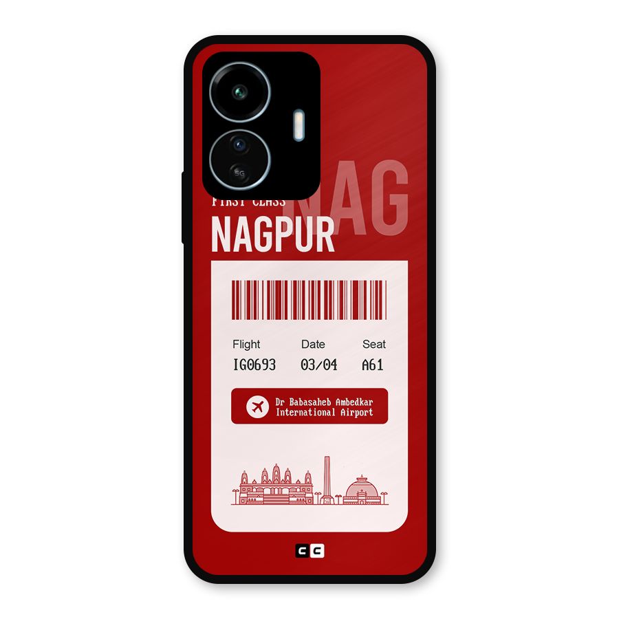 Nagpur Boarding Pass Metal Back Case for vivo iQOO Z6 Lite 5G